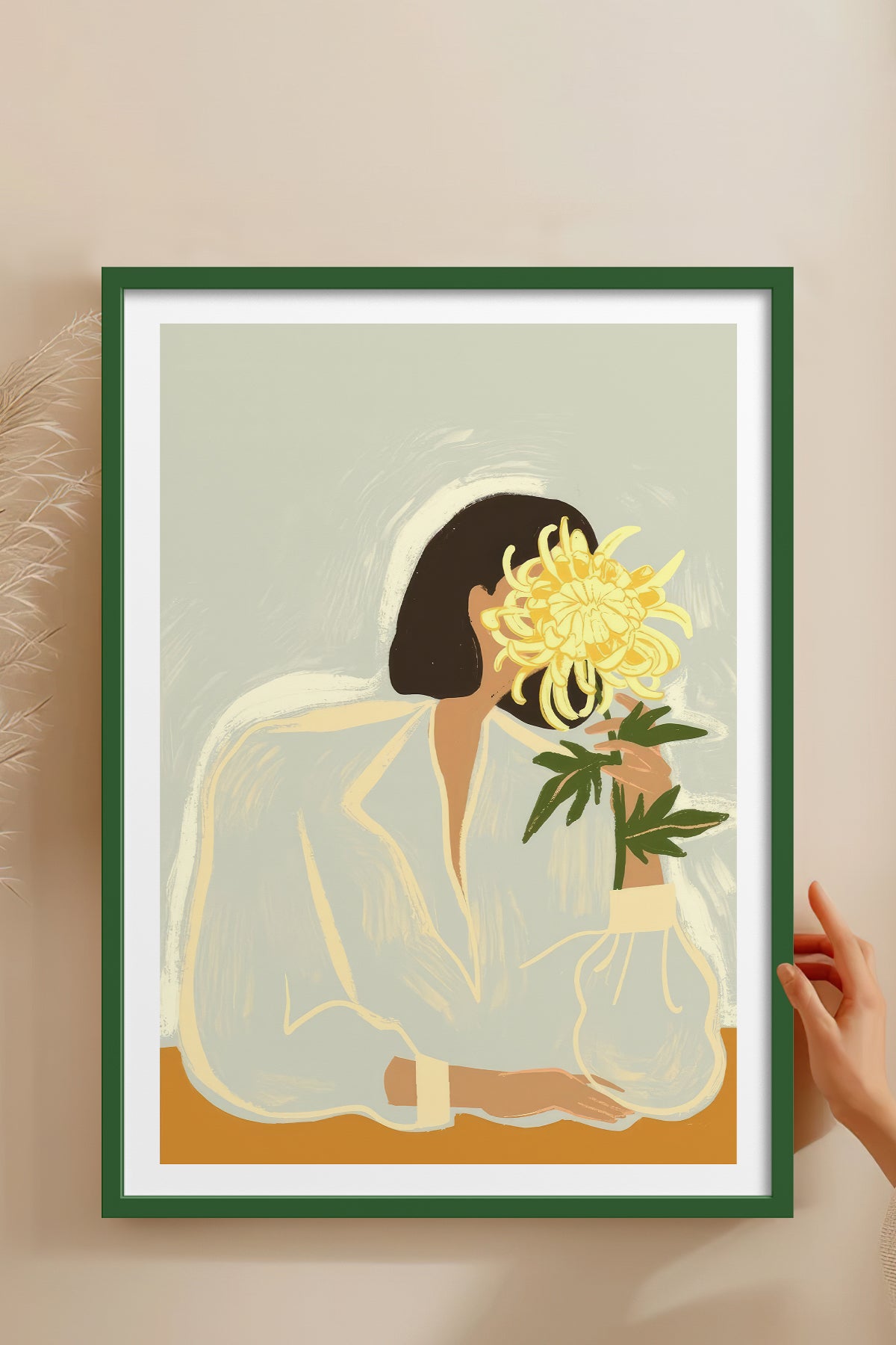 HOMEPACK Ahşap Çerçeveli Tablo Çerçeveli Poster Sanatsal Modern Duvar Dekoru TK-952