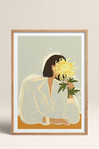 HOMEPACK Ahşap Çerçeveli Tablo Çerçeveli Poster Sanatsal Modern Duvar Dekoru TK-952