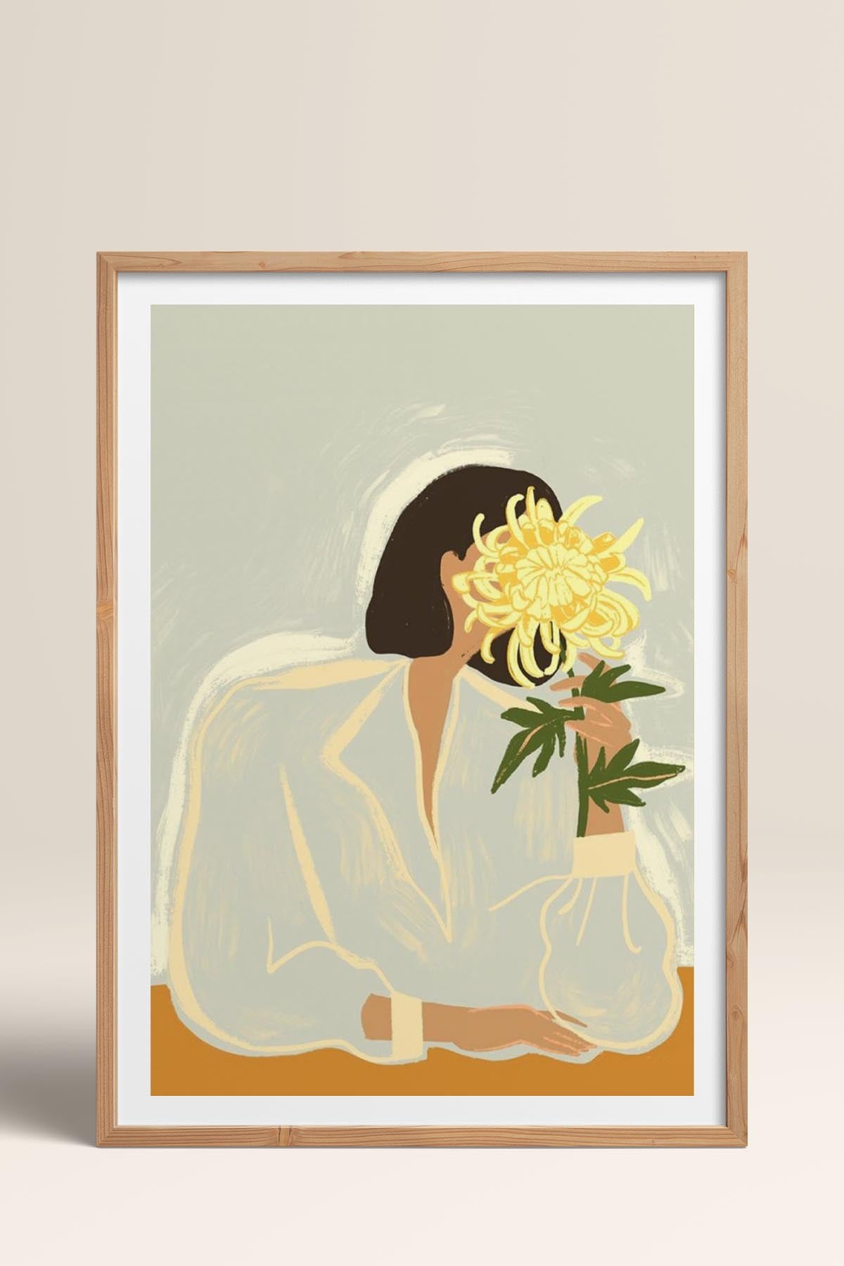 HOMEPACK Ahşap Çerçeveli Tablo Çerçeveli Poster Sanatsal Modern Duvar Dekoru TK-952