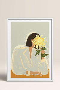 HOMEPACK Ahşap Çerçeveli Tablo Çerçeveli Poster Sanatsal Modern Duvar Dekoru TK-952