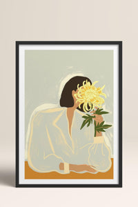 HOMEPACK Ahşap Çerçeveli Tablo Çerçeveli Poster Sanatsal Modern Duvar Dekoru TK-952