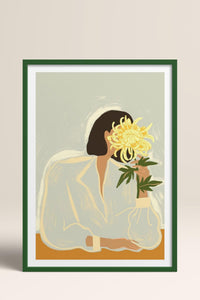 HOMEPACK Ahşap Çerçeveli Tablo Çerçeveli Poster Sanatsal Modern Duvar Dekoru TK-952
