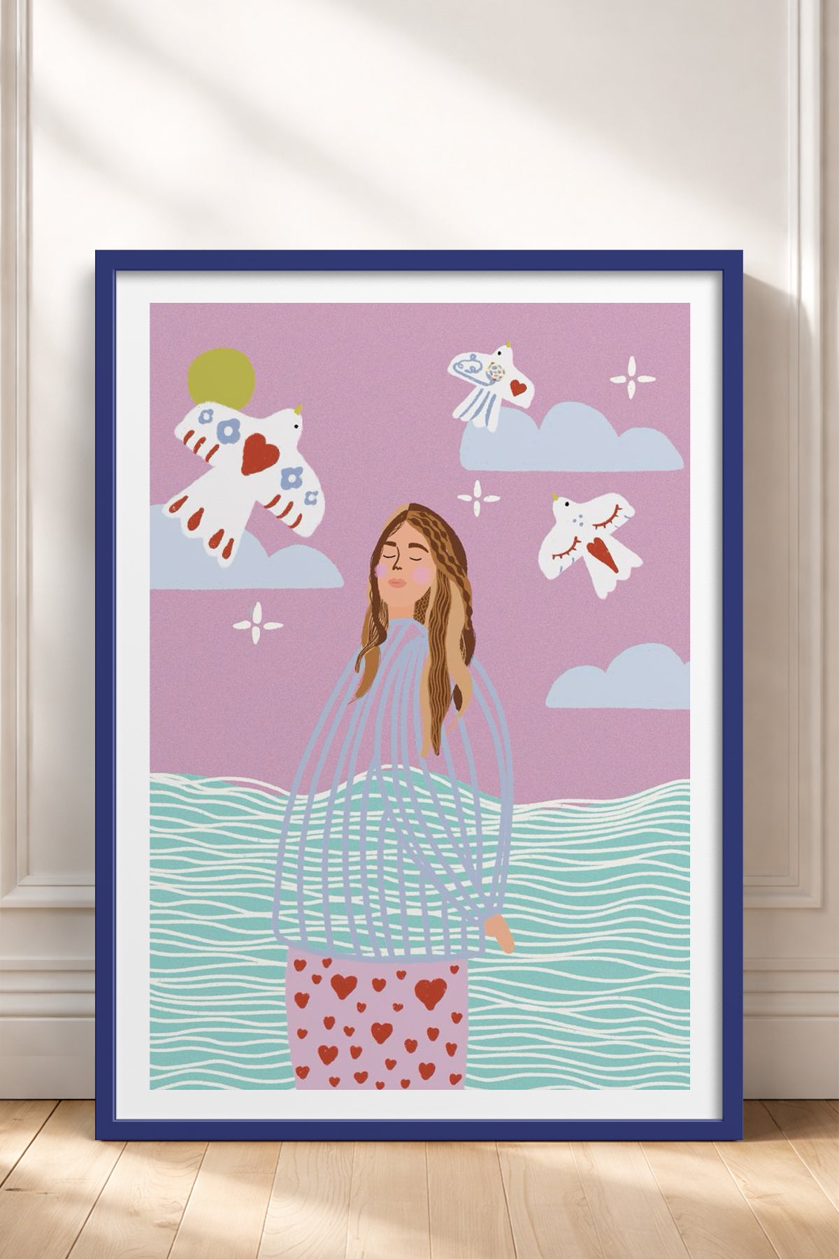 HOMEPACK Ahşap Çerçeveli Tablo Çerçeveli Poster Sanatsal Modern Duvar Dekoru TK-954