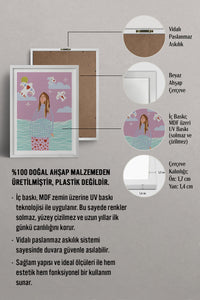 HOMEPACK Ahşap Çerçeveli Tablo Çerçeveli Poster Sanatsal Modern Duvar Dekoru TK-954