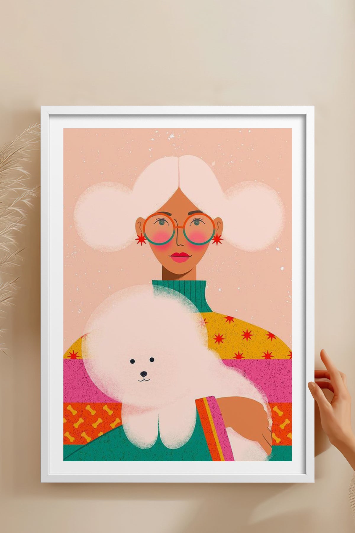 HOMEPACK Ahşap Çerçeveli Tablo Çerçeveli Poster Sanatsal Modern Duvar Dekoru TK-955
