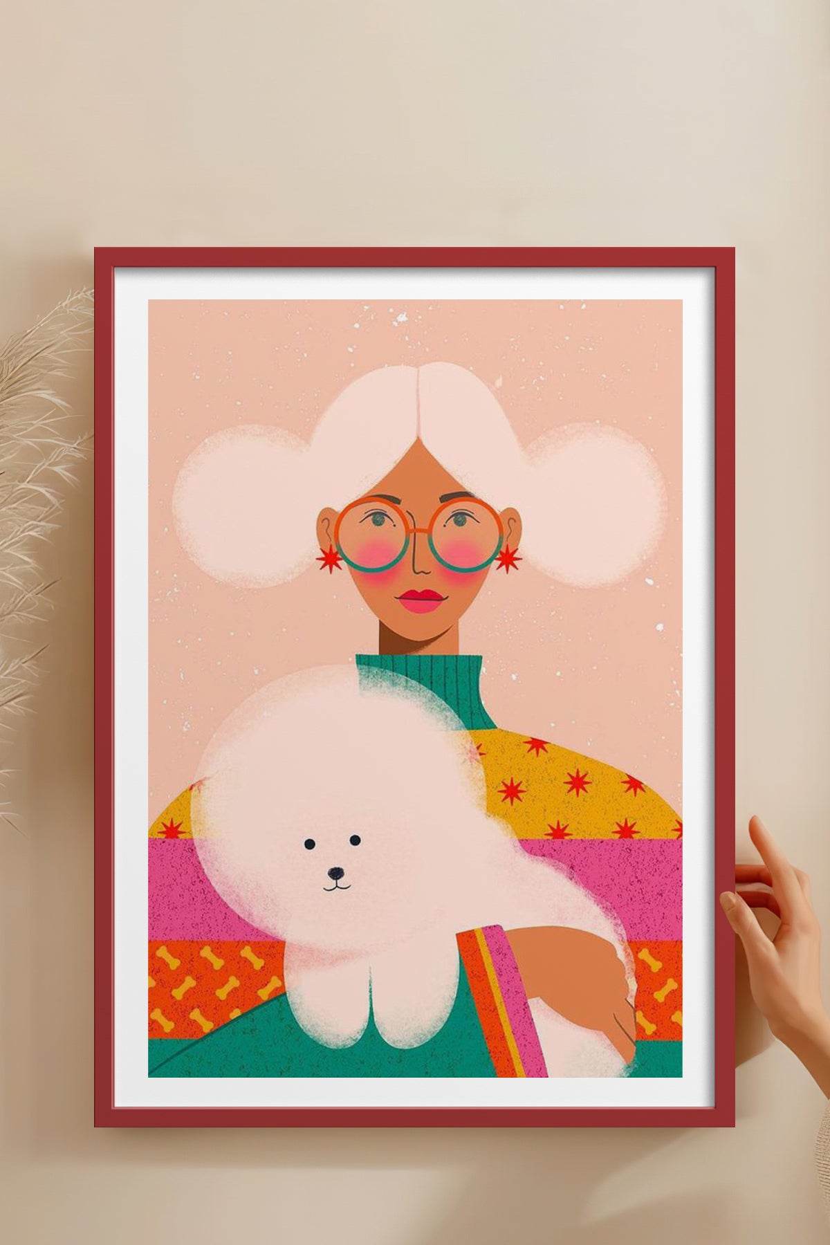 HOMEPACK Ahşap Çerçeveli Tablo Çerçeveli Poster Sanatsal Modern Duvar Dekoru TK-955