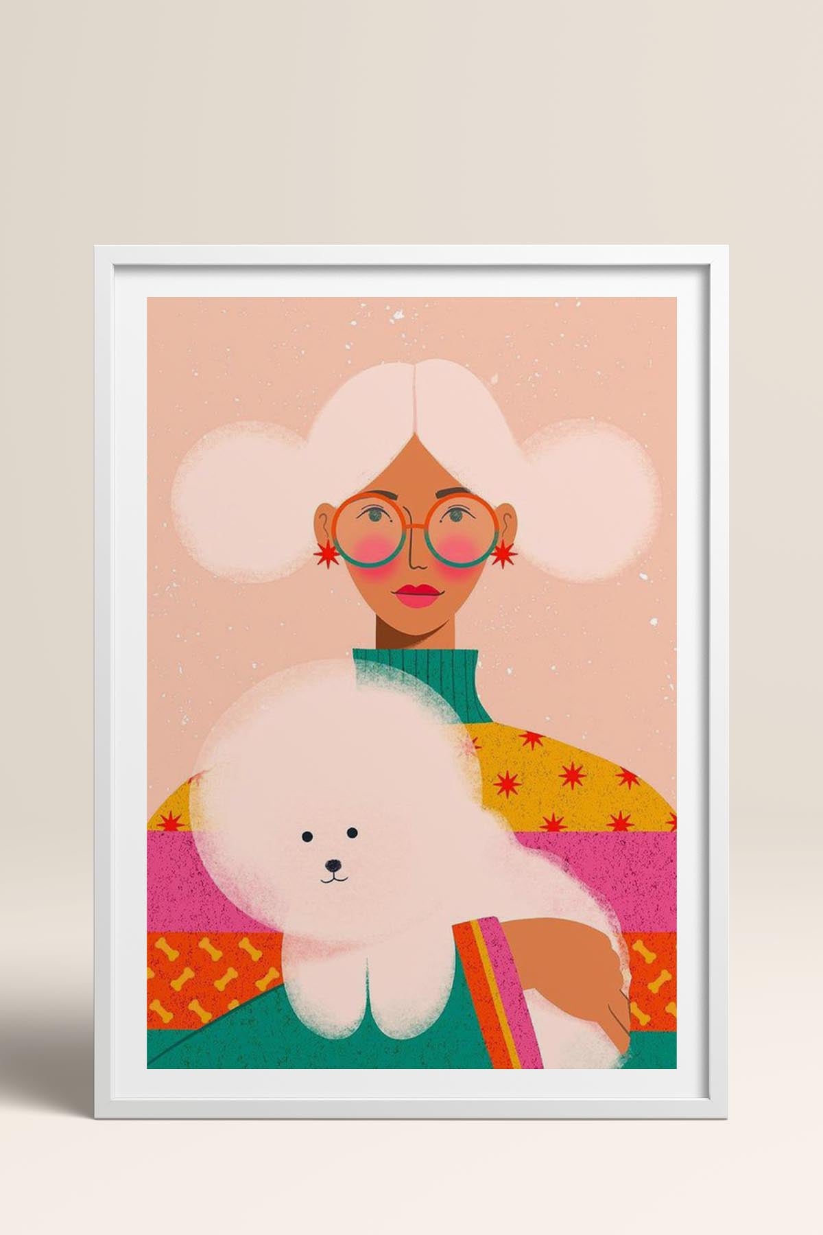 HOMEPACK Ahşap Çerçeveli Tablo Çerçeveli Poster Sanatsal Modern Duvar Dekoru TK-955
