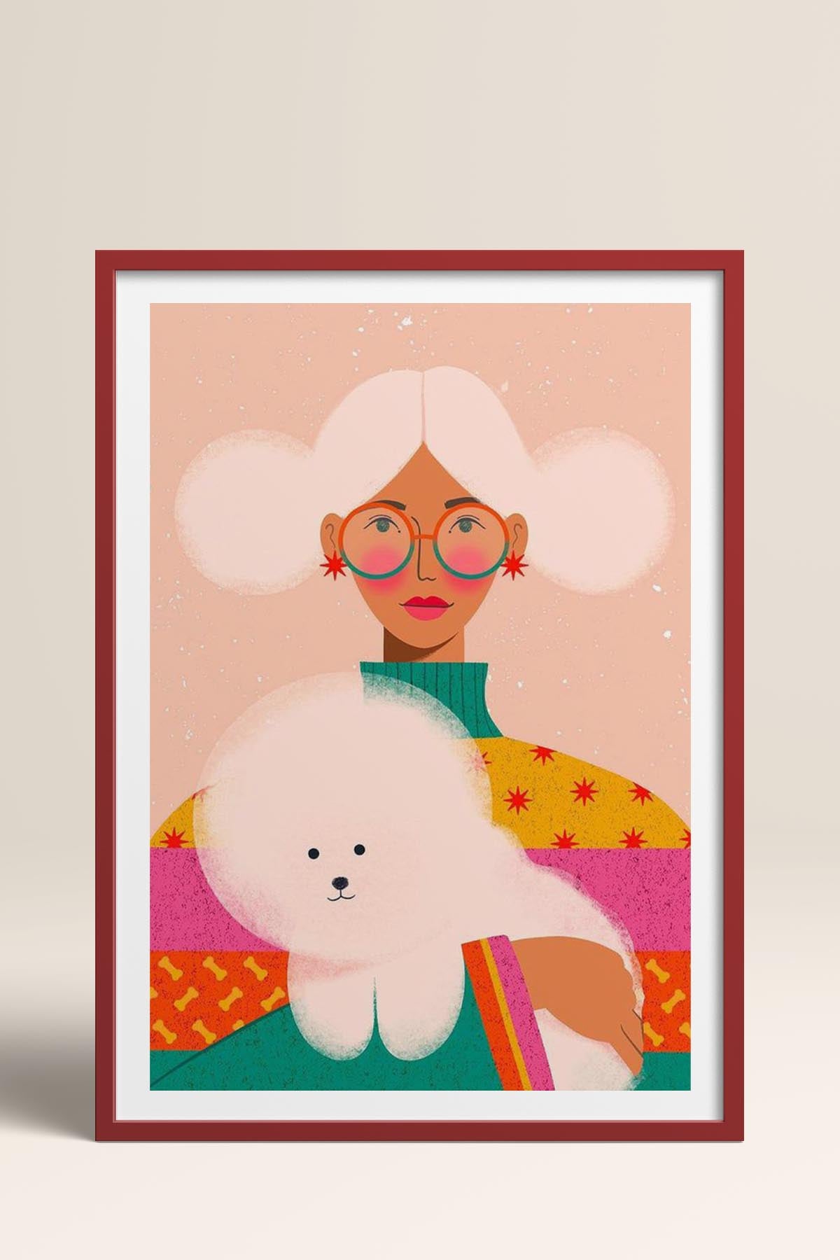 HOMEPACK Ahşap Çerçeveli Tablo Çerçeveli Poster Sanatsal Modern Duvar Dekoru TK-955