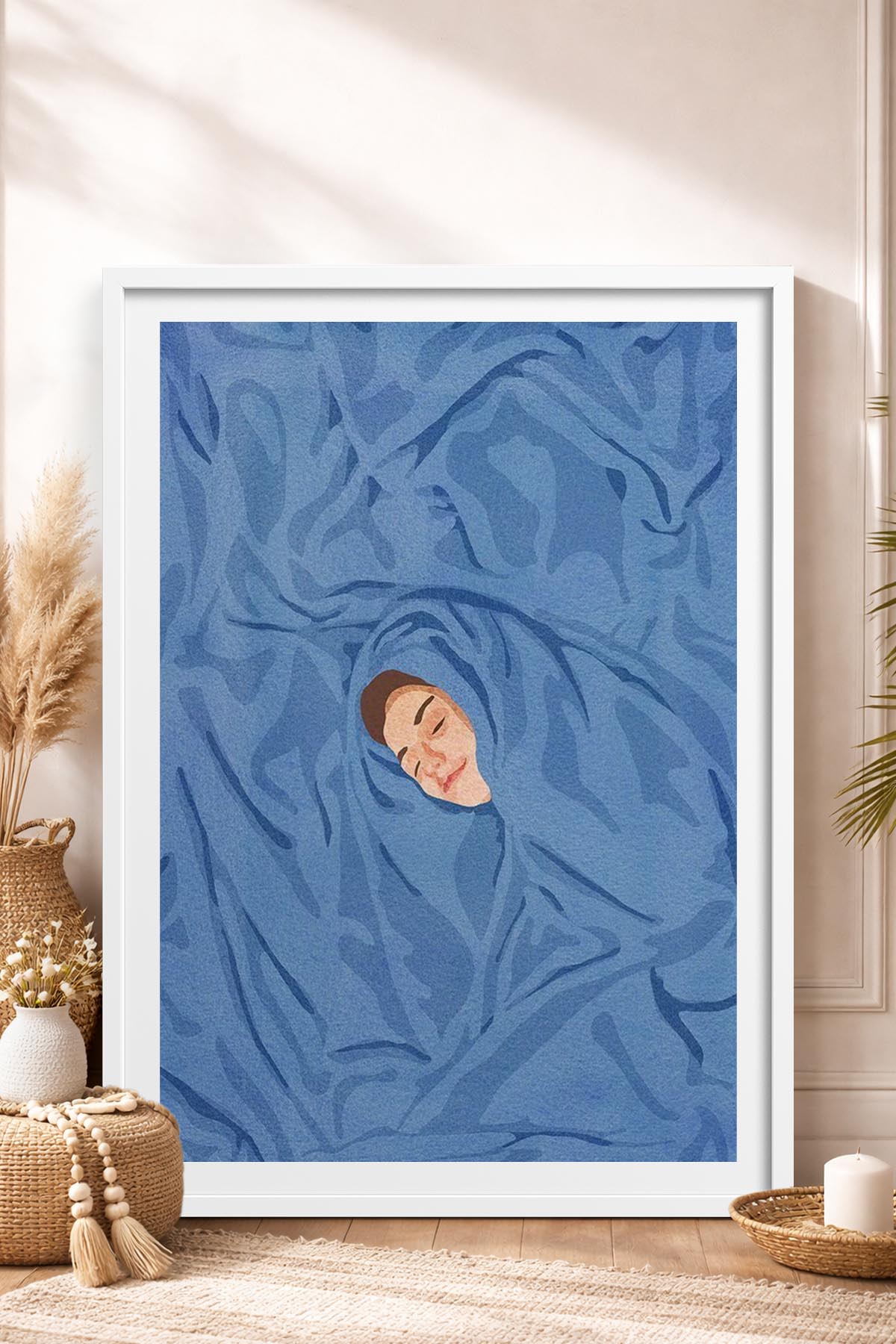 HOMEPACK Ahşap Çerçeveli Tablo Çerçeveli Poster Sanatsal Modern Duvar Dekoru TK-956