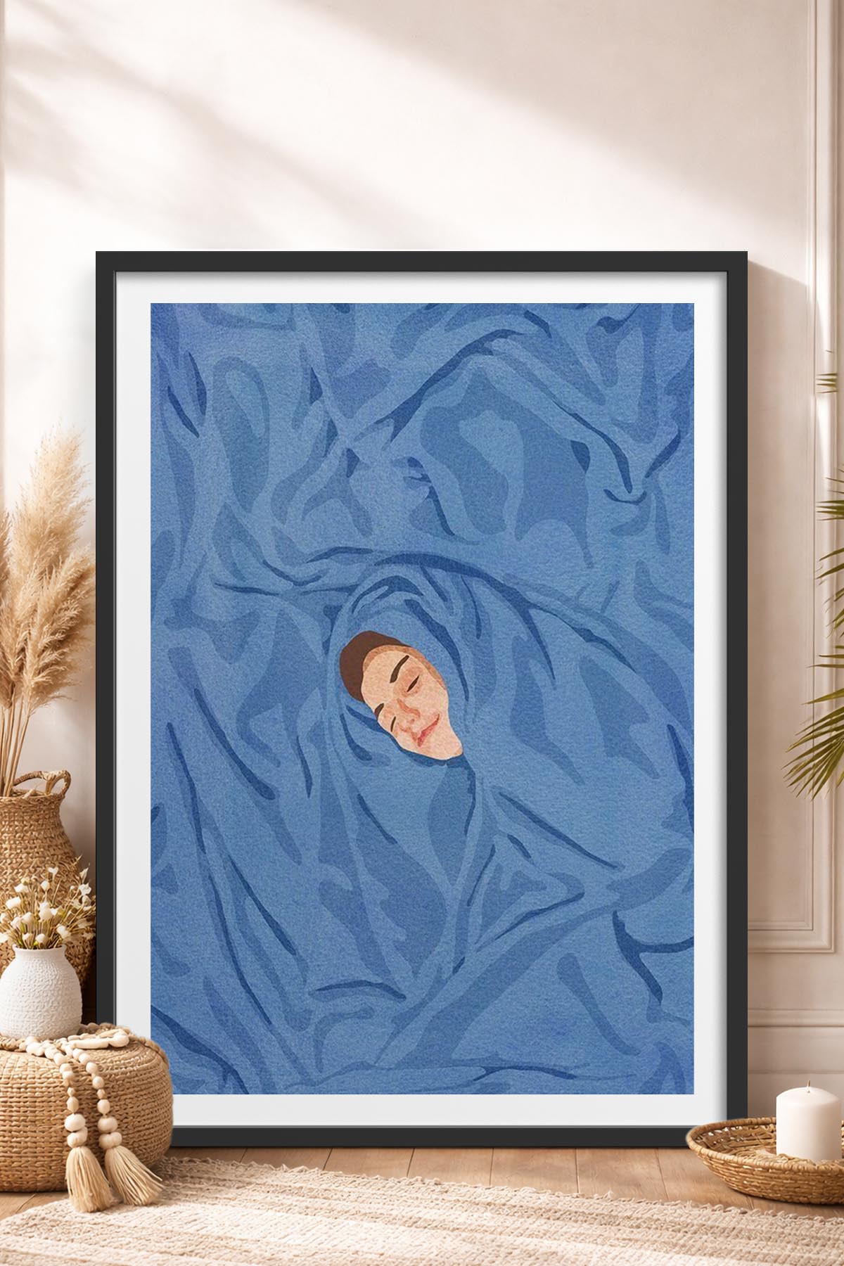 HOMEPACK Ahşap Çerçeveli Tablo Çerçeveli Poster Sanatsal Modern Duvar Dekoru TK-956