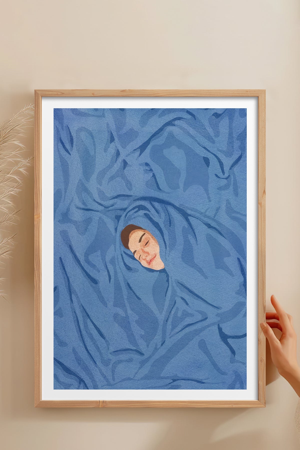 HOMEPACK Ahşap Çerçeveli Tablo Çerçeveli Poster Sanatsal Modern Duvar Dekoru TK-956