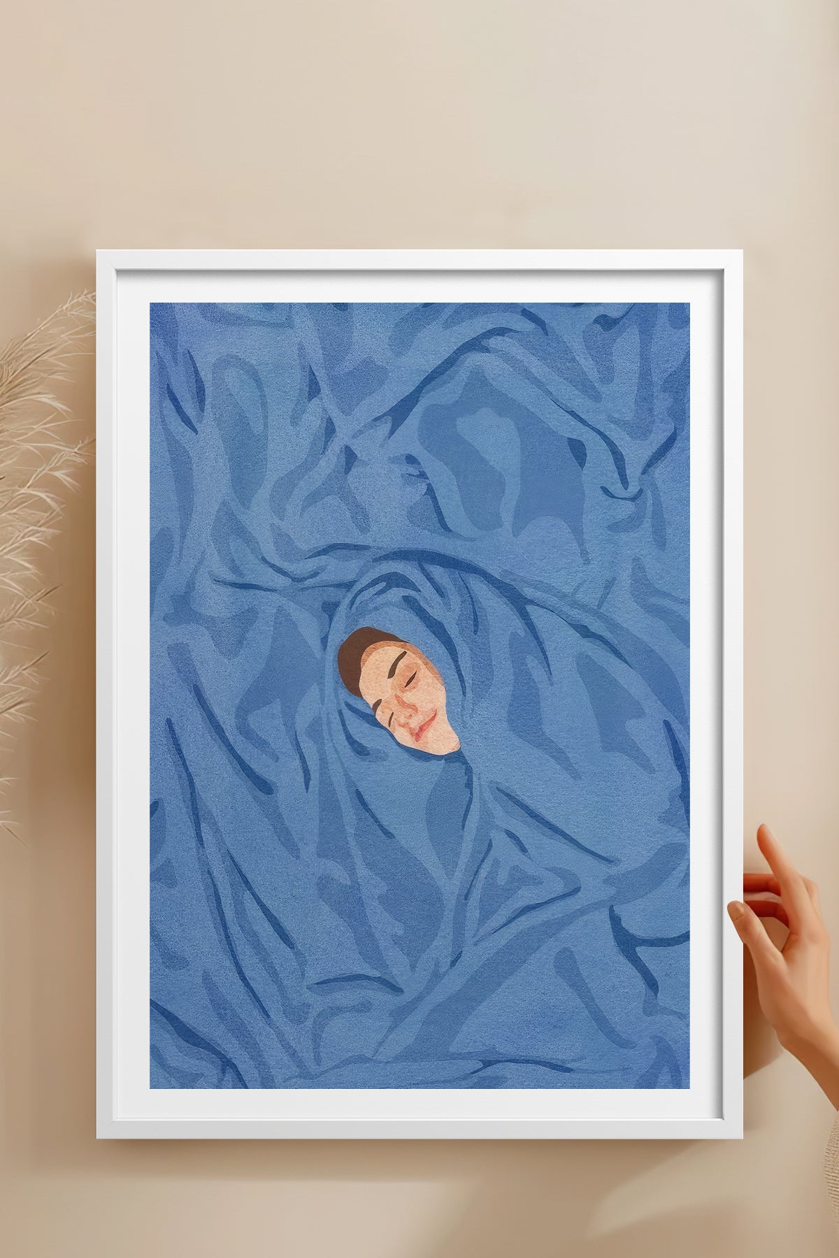 HOMEPACK Ahşap Çerçeveli Tablo Çerçeveli Poster Sanatsal Modern Duvar Dekoru TK-956