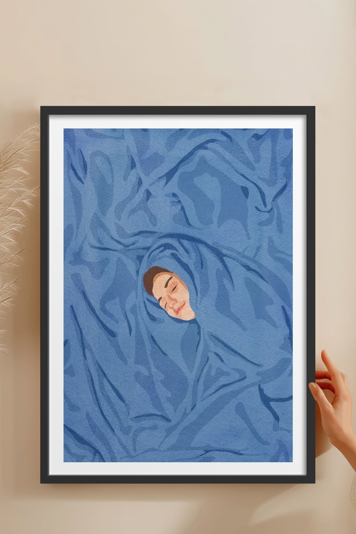 HOMEPACK Ahşap Çerçeveli Tablo Çerçeveli Poster Sanatsal Modern Duvar Dekoru TK-956