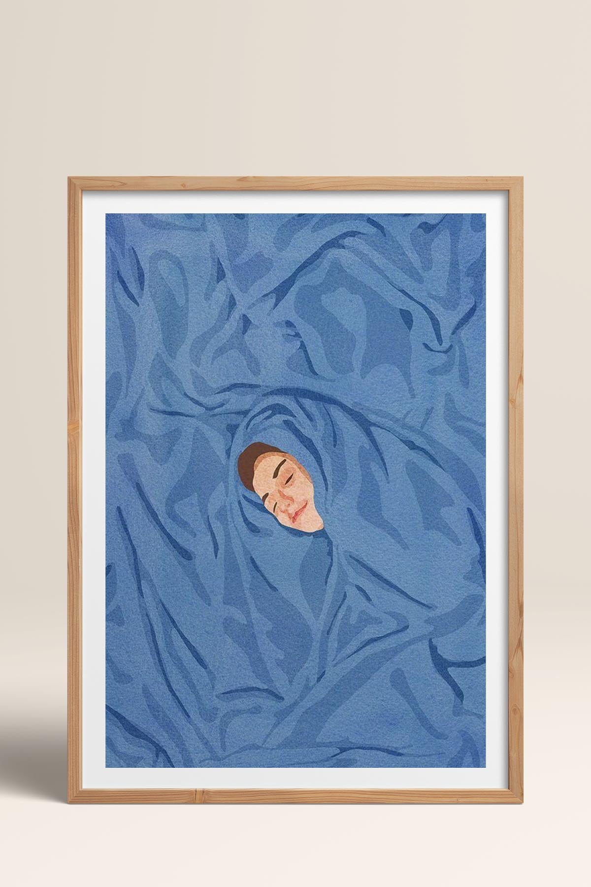 HOMEPACK Ahşap Çerçeveli Tablo Çerçeveli Poster Sanatsal Modern Duvar Dekoru TK-956