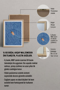 HOMEPACK Ahşap Çerçeveli Tablo Çerçeveli Poster Sanatsal Modern Duvar Dekoru TK-956