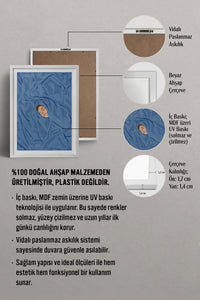 HOMEPACK Ahşap Çerçeveli Tablo Çerçeveli Poster Sanatsal Modern Duvar Dekoru TK-956
