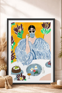 HOMEPACK Ahşap Çerçeveli Tablo Çerçeveli Poster Sanatsal Modern Duvar Dekoru TK-957