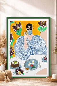HOMEPACK Ahşap Çerçeveli Tablo Çerçeveli Poster Sanatsal Modern Duvar Dekoru TK-957