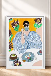HOMEPACK Ahşap Çerçeveli Tablo Çerçeveli Poster Sanatsal Modern Duvar Dekoru TK-957
