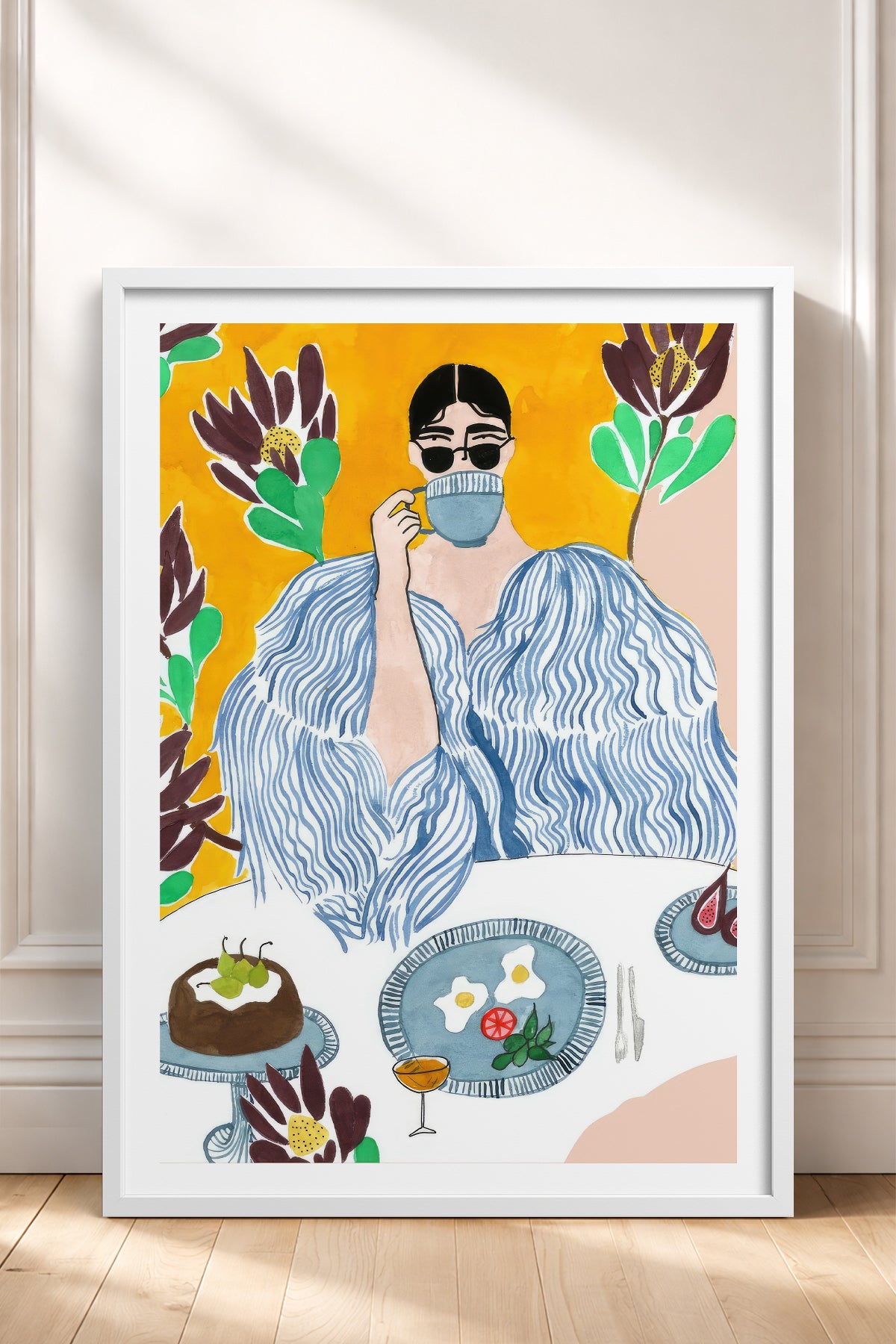 HOMEPACK Ahşap Çerçeveli Tablo Çerçeveli Poster Sanatsal Modern Duvar Dekoru TK-957