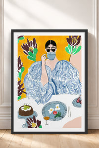 HOMEPACK Ahşap Çerçeveli Tablo Çerçeveli Poster Sanatsal Modern Duvar Dekoru TK-957