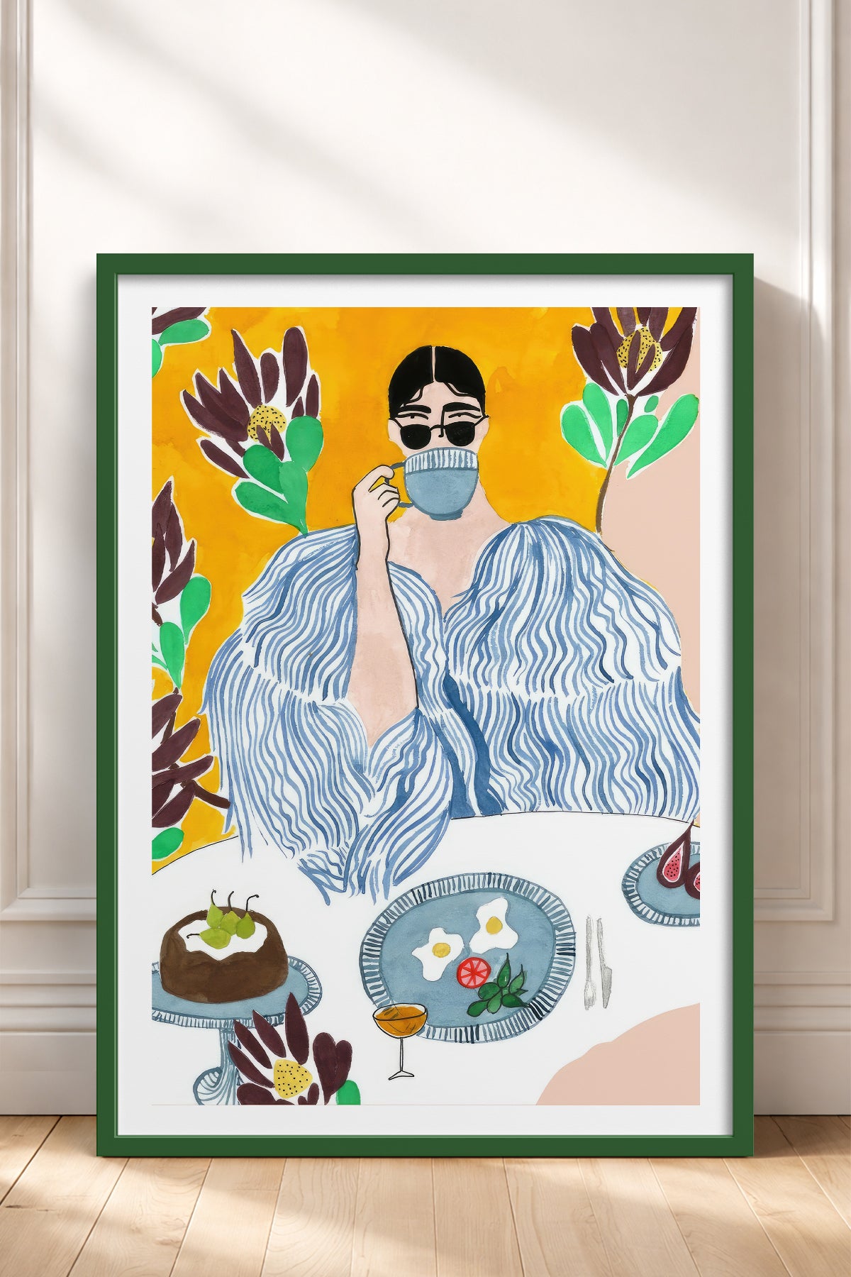 HOMEPACK Ahşap Çerçeveli Tablo Çerçeveli Poster Sanatsal Modern Duvar Dekoru TK-957