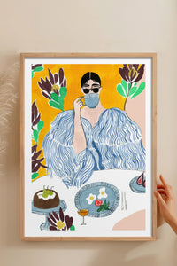 HOMEPACK Ahşap Çerçeveli Tablo Çerçeveli Poster Sanatsal Modern Duvar Dekoru TK-957