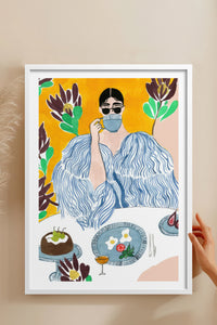 HOMEPACK Ahşap Çerçeveli Tablo Çerçeveli Poster Sanatsal Modern Duvar Dekoru TK-957