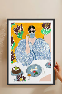 HOMEPACK Ahşap Çerçeveli Tablo Çerçeveli Poster Sanatsal Modern Duvar Dekoru TK-957