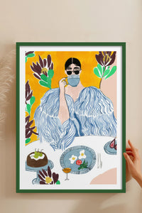HOMEPACK Ahşap Çerçeveli Tablo Çerçeveli Poster Sanatsal Modern Duvar Dekoru TK-957