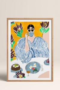 HOMEPACK Ahşap Çerçeveli Tablo Çerçeveli Poster Sanatsal Modern Duvar Dekoru TK-957