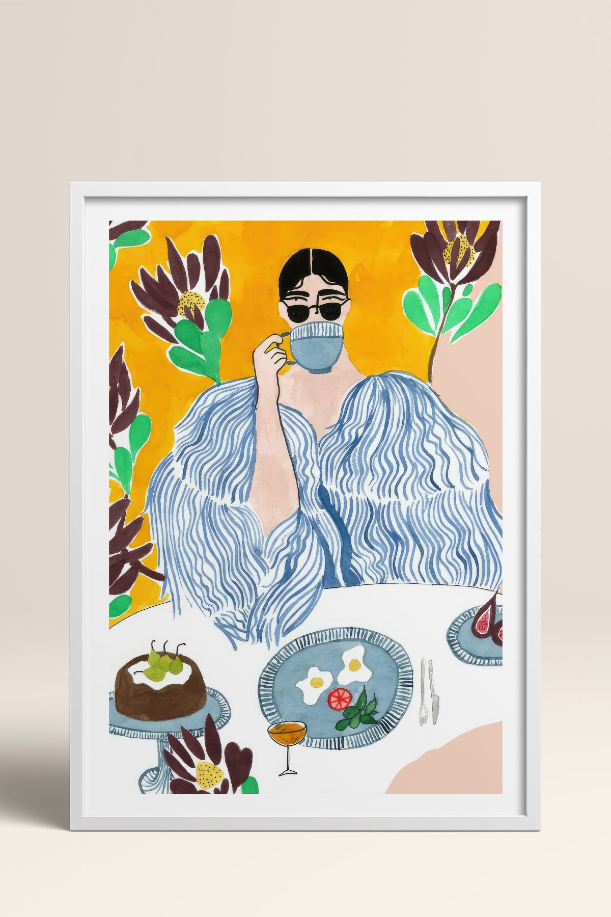 HOMEPACK Ahşap Çerçeveli Tablo Çerçeveli Poster Sanatsal Modern Duvar Dekoru TK-957
