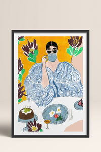 HOMEPACK Ahşap Çerçeveli Tablo Çerçeveli Poster Sanatsal Modern Duvar Dekoru TK-957