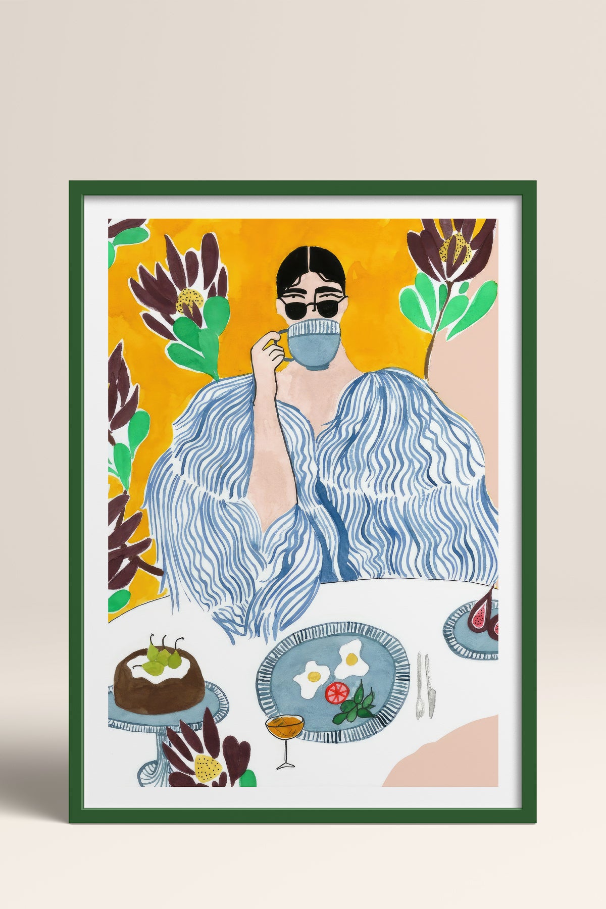 HOMEPACK Ahşap Çerçeveli Tablo Çerçeveli Poster Sanatsal Modern Duvar Dekoru TK-957