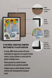 HOMEPACK Ahşap Çerçeveli Tablo Çerçeveli Poster Sanatsal Modern Duvar Dekoru TK-957