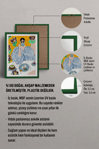 HOMEPACK Ahşap Çerçeveli Tablo Çerçeveli Poster Sanatsal Modern Duvar Dekoru TK-957