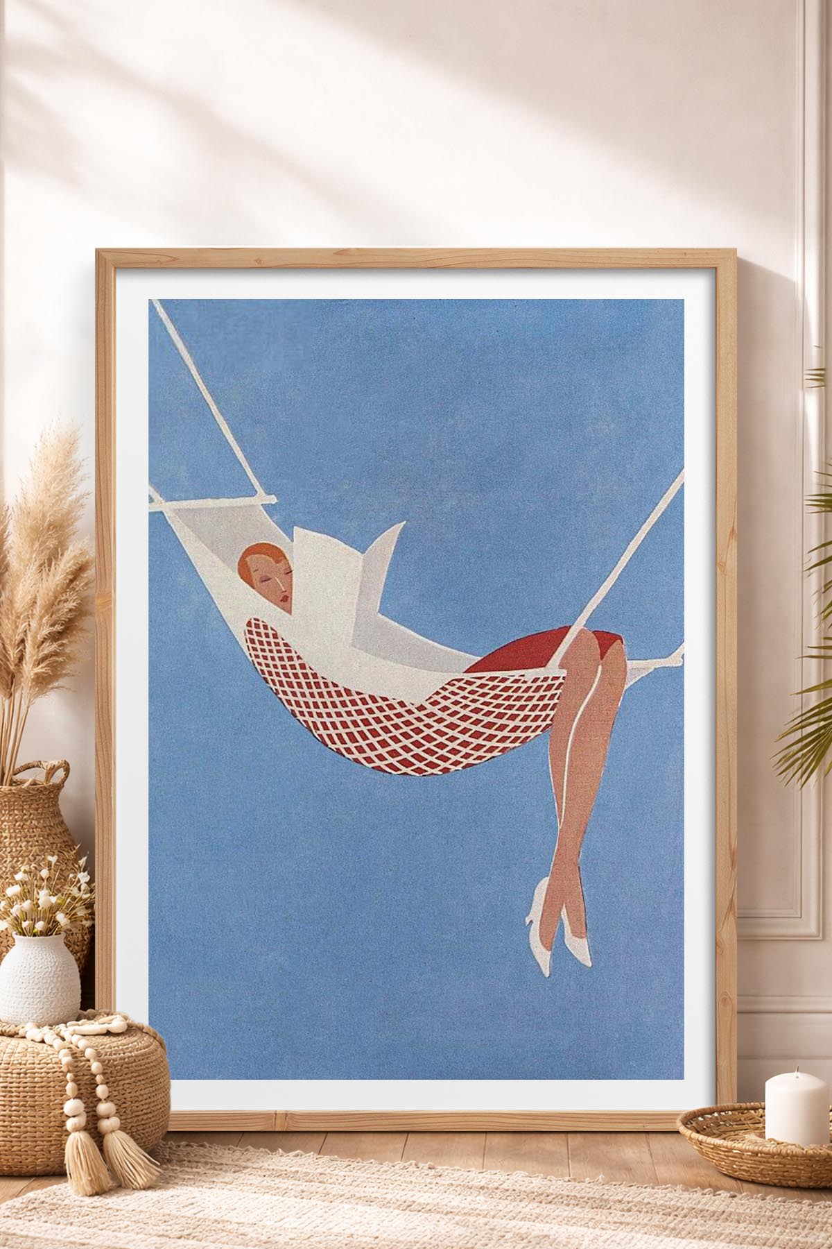HOMEPACK Ahşap Çerçeveli Tablo Çerçeveli Poster Sanatsal Modern Duvar Dekoru TK-958