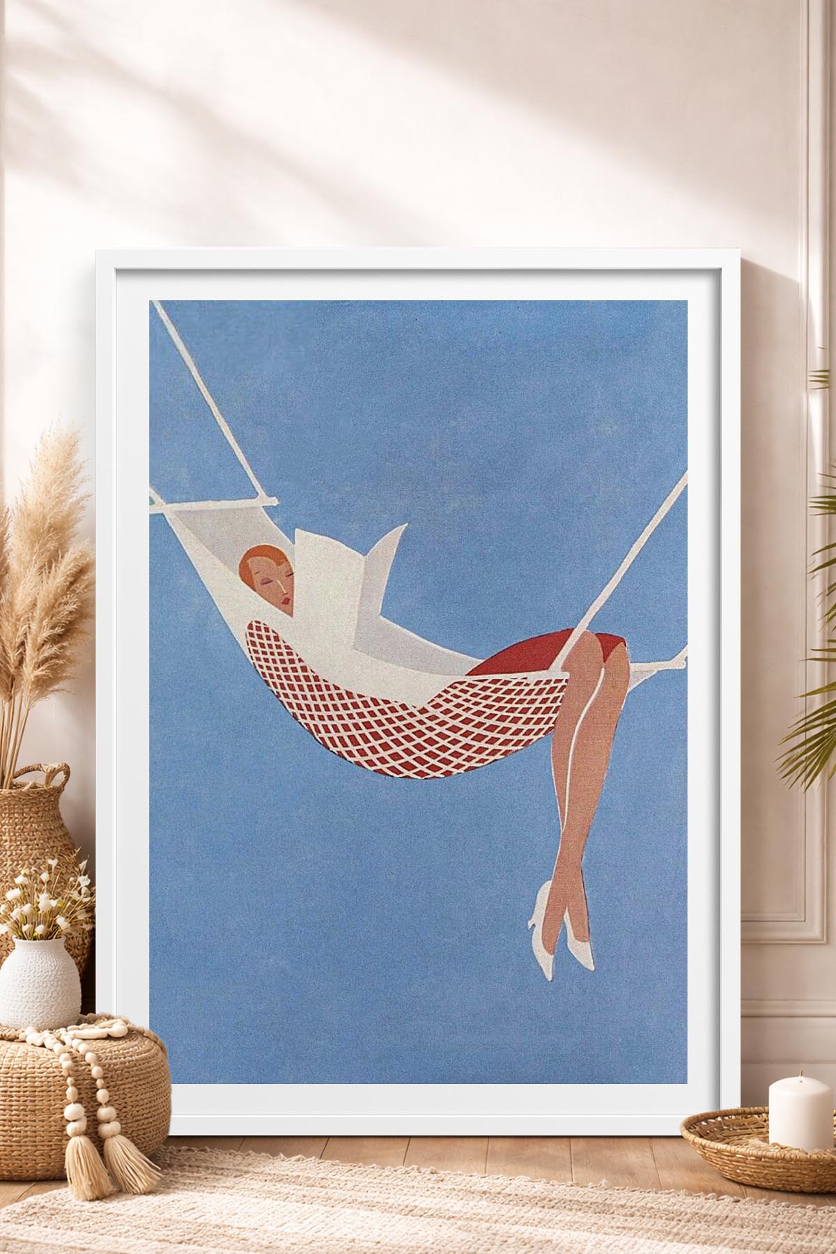 HOMEPACK Ahşap Çerçeveli Tablo Çerçeveli Poster Sanatsal Modern Duvar Dekoru TK-958