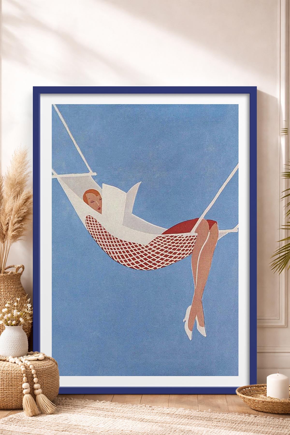 HOMEPACK Ahşap Çerçeveli Tablo Çerçeveli Poster Sanatsal Modern Duvar Dekoru TK-958