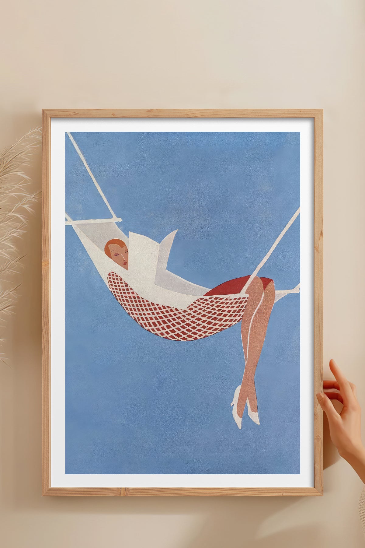 HOMEPACK Ahşap Çerçeveli Tablo Çerçeveli Poster Sanatsal Modern Duvar Dekoru TK-958