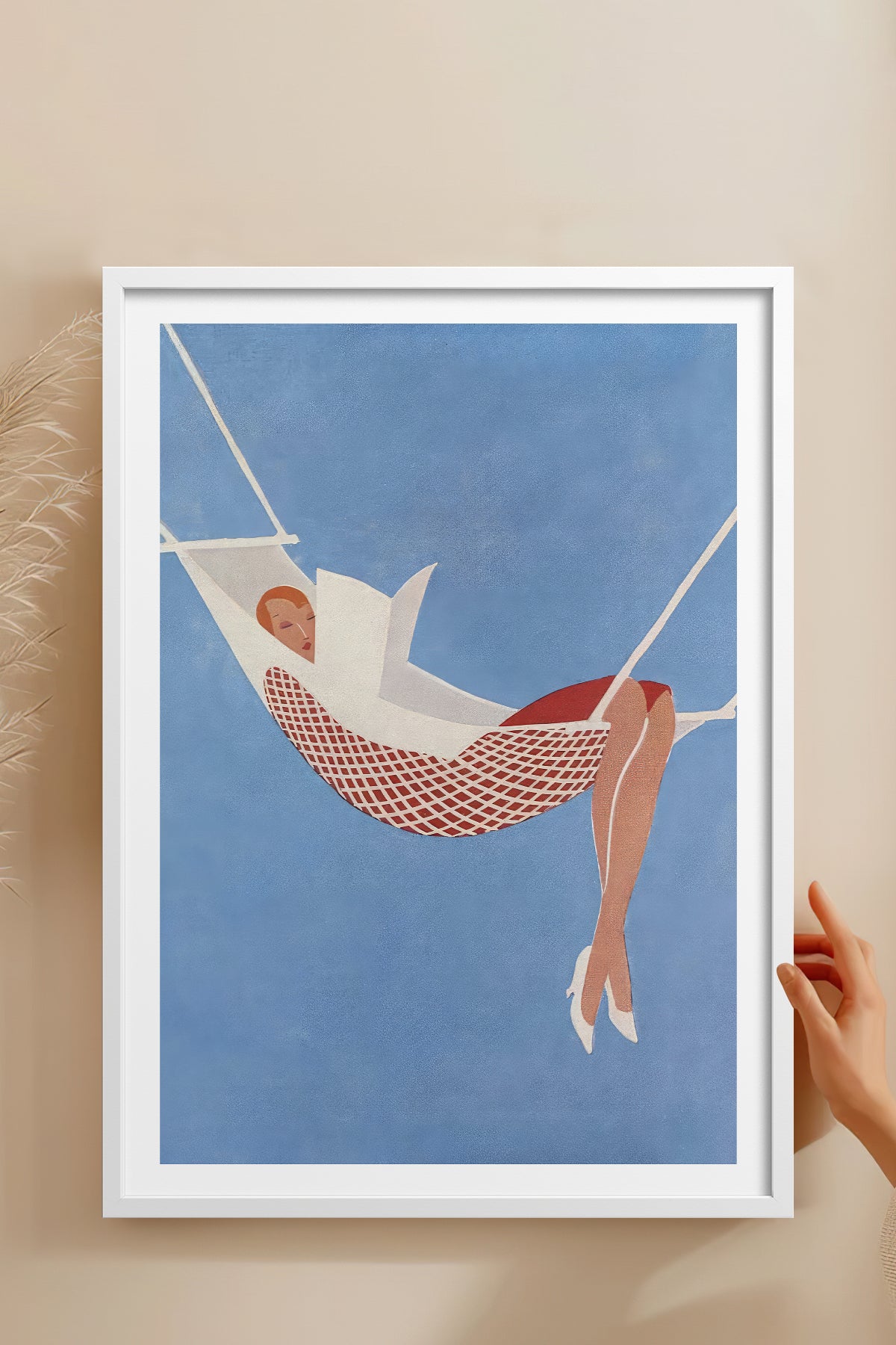 HOMEPACK Ahşap Çerçeveli Tablo Çerçeveli Poster Sanatsal Modern Duvar Dekoru TK-958