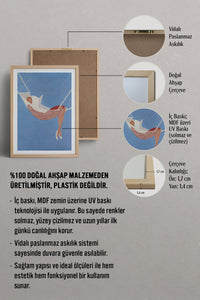 HOMEPACK Ahşap Çerçeveli Tablo Çerçeveli Poster Sanatsal Modern Duvar Dekoru TK-958