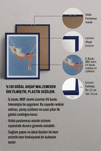 HOMEPACK Ahşap Çerçeveli Tablo Çerçeveli Poster Sanatsal Modern Duvar Dekoru TK-958