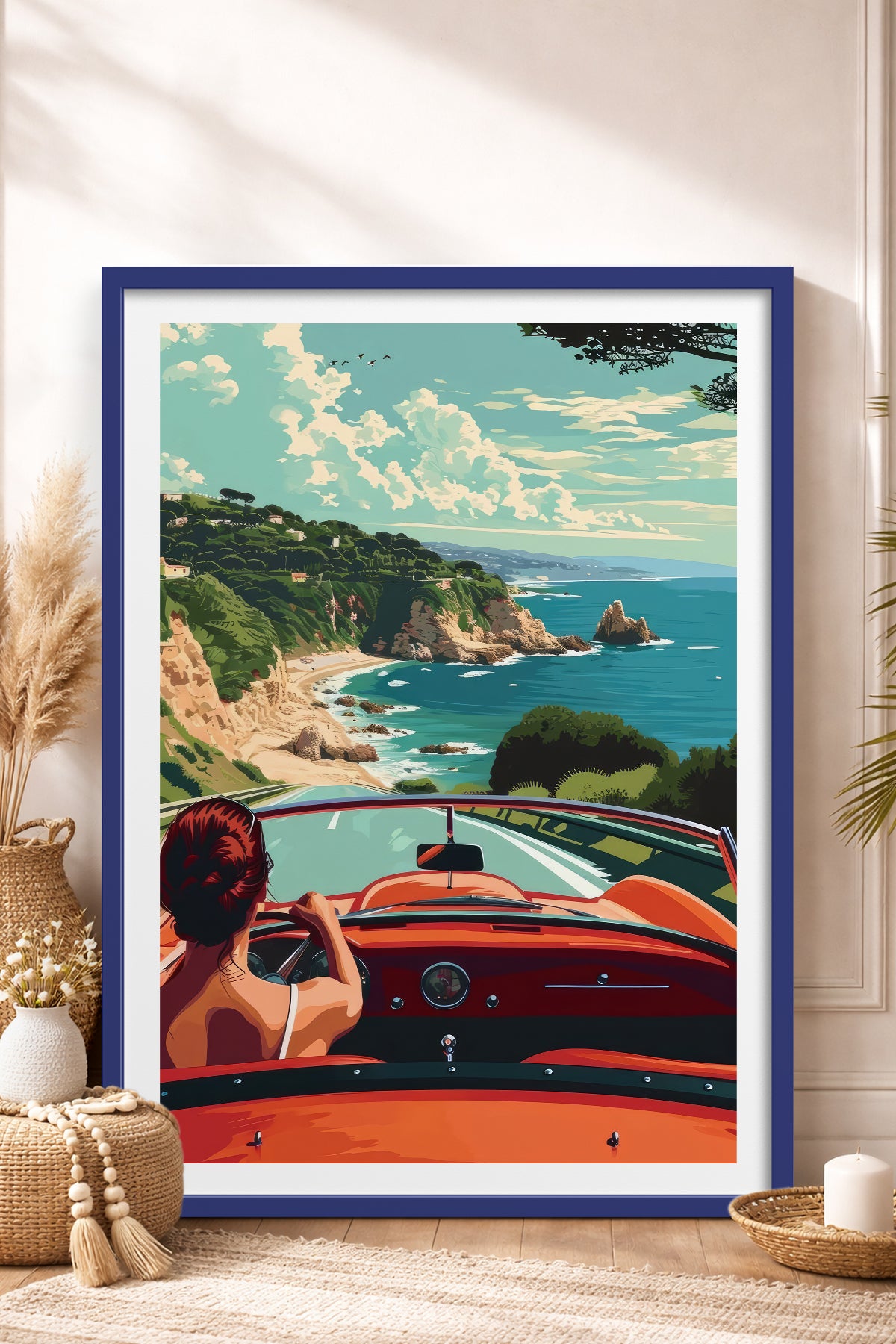 HOMEPACK Ahşap Çerçeveli Tablo Çerçeveli Poster Sanatsal Modern Duvar Dekoru TK-959