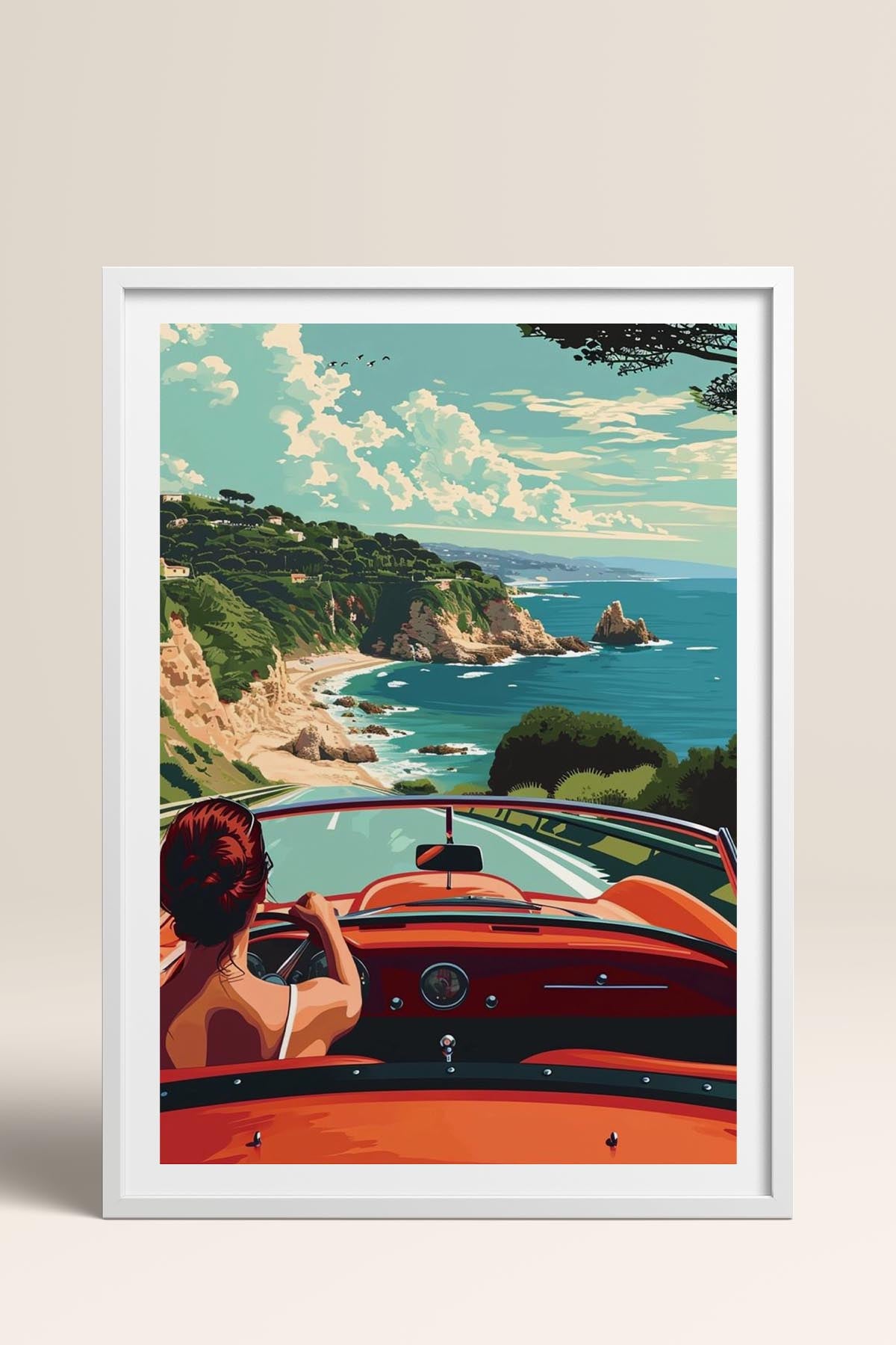 HOMEPACK Ahşap Çerçeveli Tablo Çerçeveli Poster Sanatsal Modern Duvar Dekoru TK-959