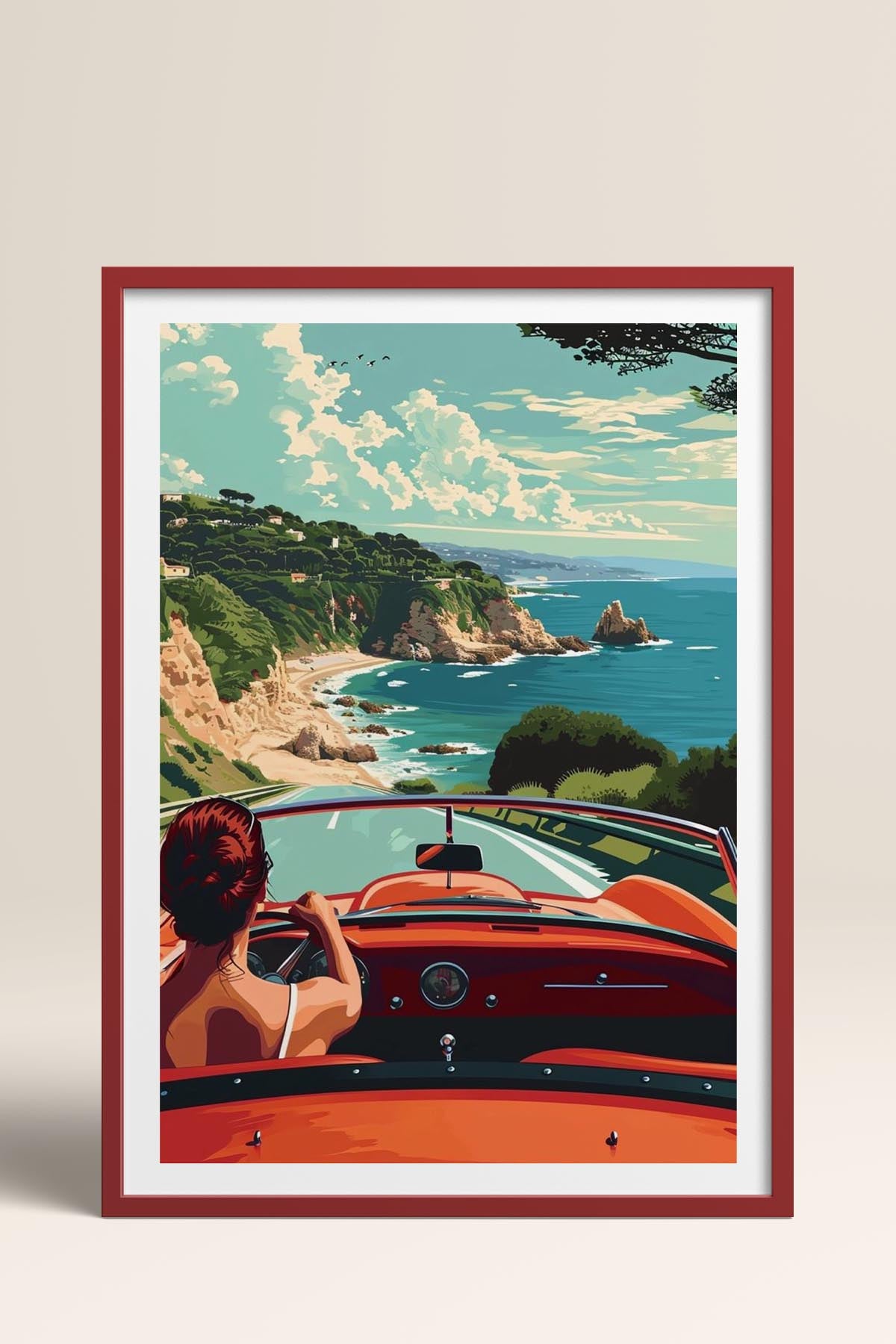 HOMEPACK Ahşap Çerçeveli Tablo Çerçeveli Poster Sanatsal Modern Duvar Dekoru TK-959