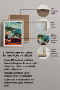 HOMEPACK Ahşap Çerçeveli Tablo Çerçeveli Poster Sanatsal Modern Duvar Dekoru TK-959