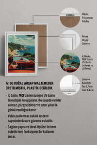 HOMEPACK Ahşap Çerçeveli Tablo Çerçeveli Poster Sanatsal Modern Duvar Dekoru TK-959