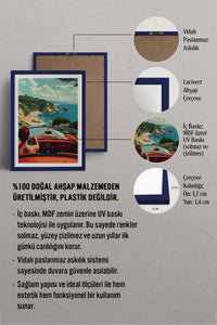 HOMEPACK Ahşap Çerçeveli Tablo Çerçeveli Poster Sanatsal Modern Duvar Dekoru TK-959