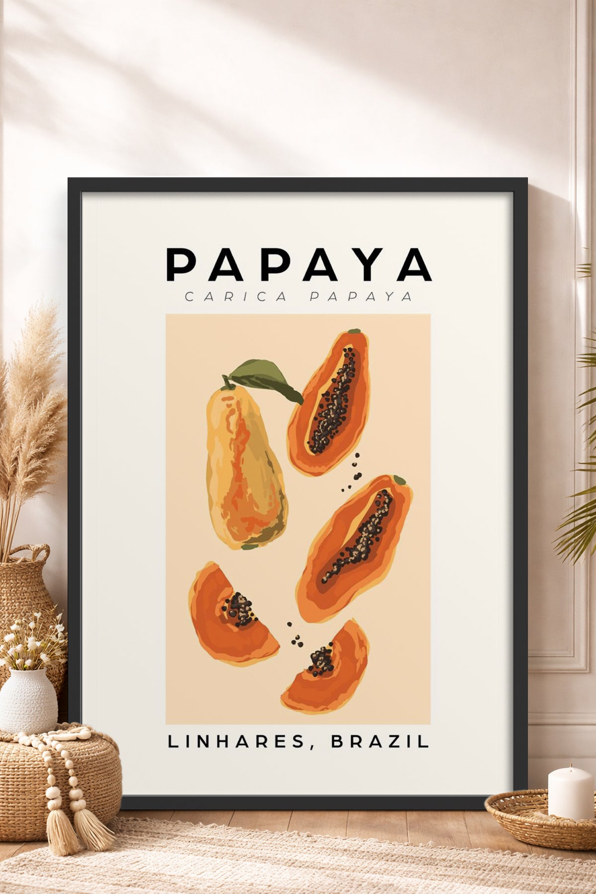 HOMEPACK Ahşap Çerçeveli Tablo Çerçeveli Poster Sanatsal Modern Duvar Dekoru TK-961